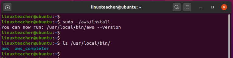 Ubuntu aws cli что это